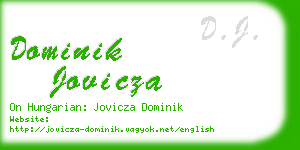 dominik jovicza business card